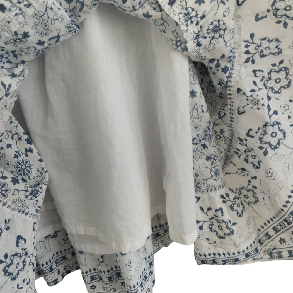 Ellos Plus Size Cotton Floral Long Skirt New Without Tags Size 14W Elastic Waist - Picture 4 of 7